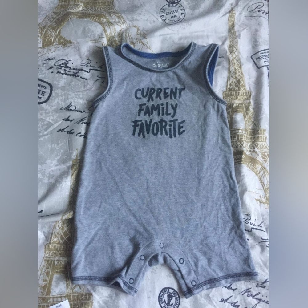 'Current Family Favorite' Boy's Romper (Tank)